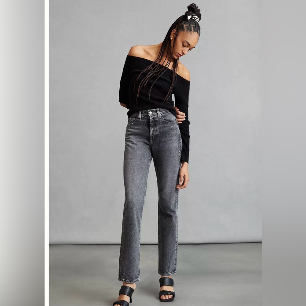 AG Jeans Alexxis Straight in Grey Size 27